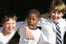 Three school boys